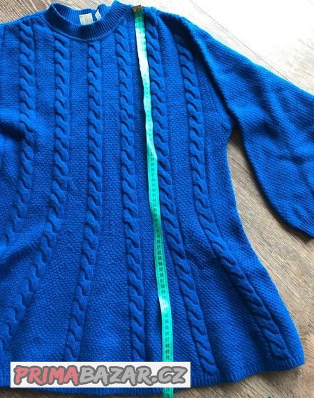damsky-modry-svetr-s-copanky-takko-fashion-vel-40
