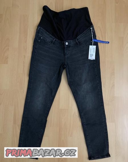 tmave-sede-dzinove-tehotenske-kalhoty-vel-l-s-cedulkou